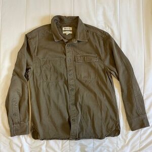Madewell Work Shirt Easy Fit Medium Light Spruce Olive Men's Like Garment Dyed